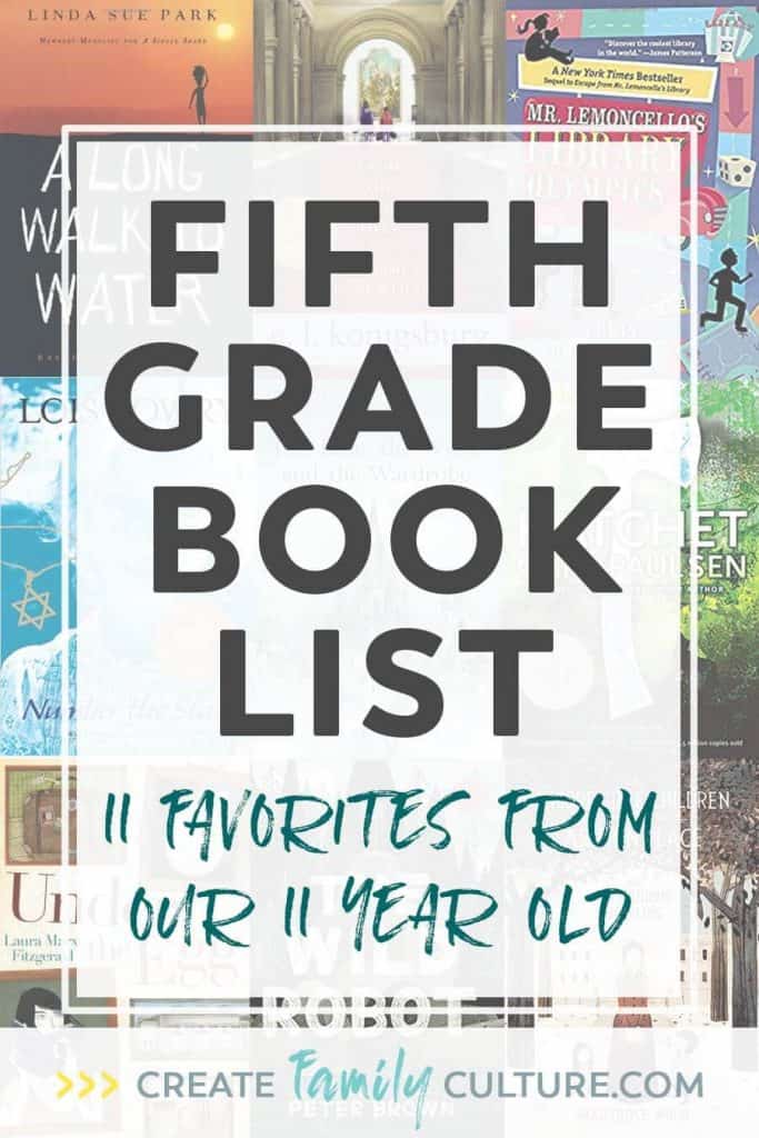 Fifth Grade Book List | Favorite Books from our Eleven Year Old | Middle Grades Book List | Elementary Reading #booklist #fifthgrade #elementary #reading #homeschoolbooks #homeschool