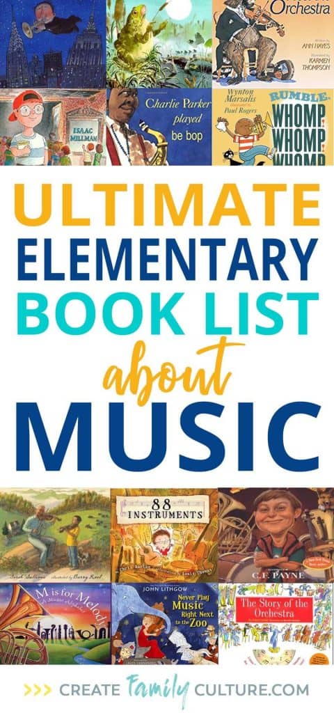 20 Kids Books About Music | Elementary Book List | Picture Books | Preschool | Music Appreciation | Music Curriculum #elementary #preschool #homeschool #picturebooks